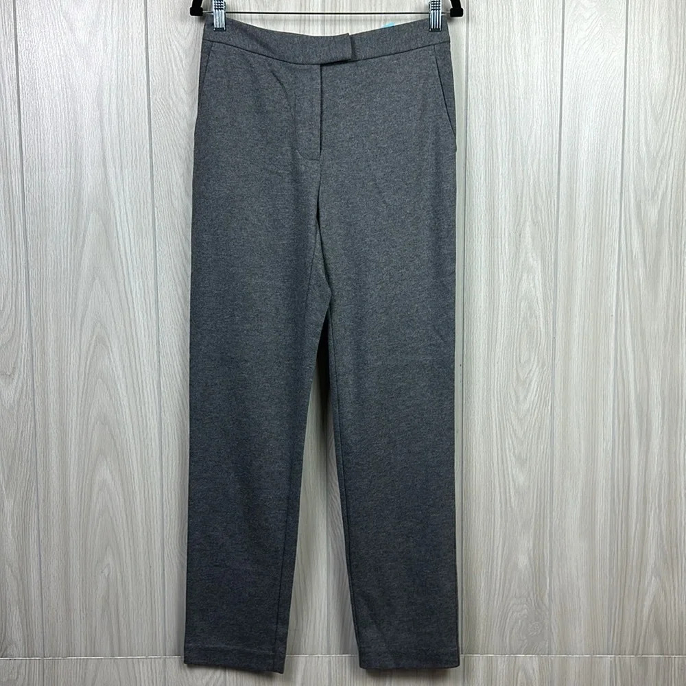J Mclaughlin Womens Chervil Wool Pants 4 Gray Trouser Tapered Career Mid Rise‎